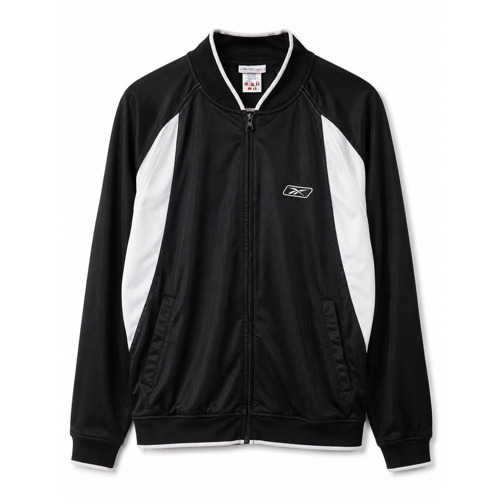 Reebok Men's XL Y2K Vintage Full Zip Track Jacket Vector Logo Athletic Bomber
